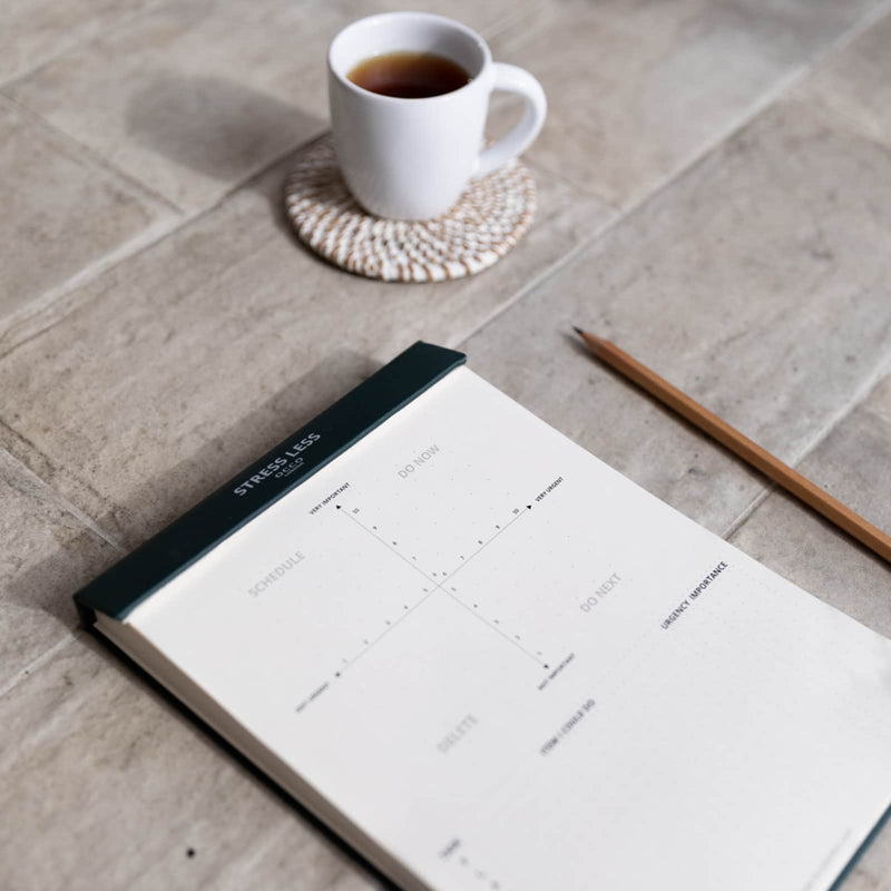 OCCO London priority pad with coffee and pencil